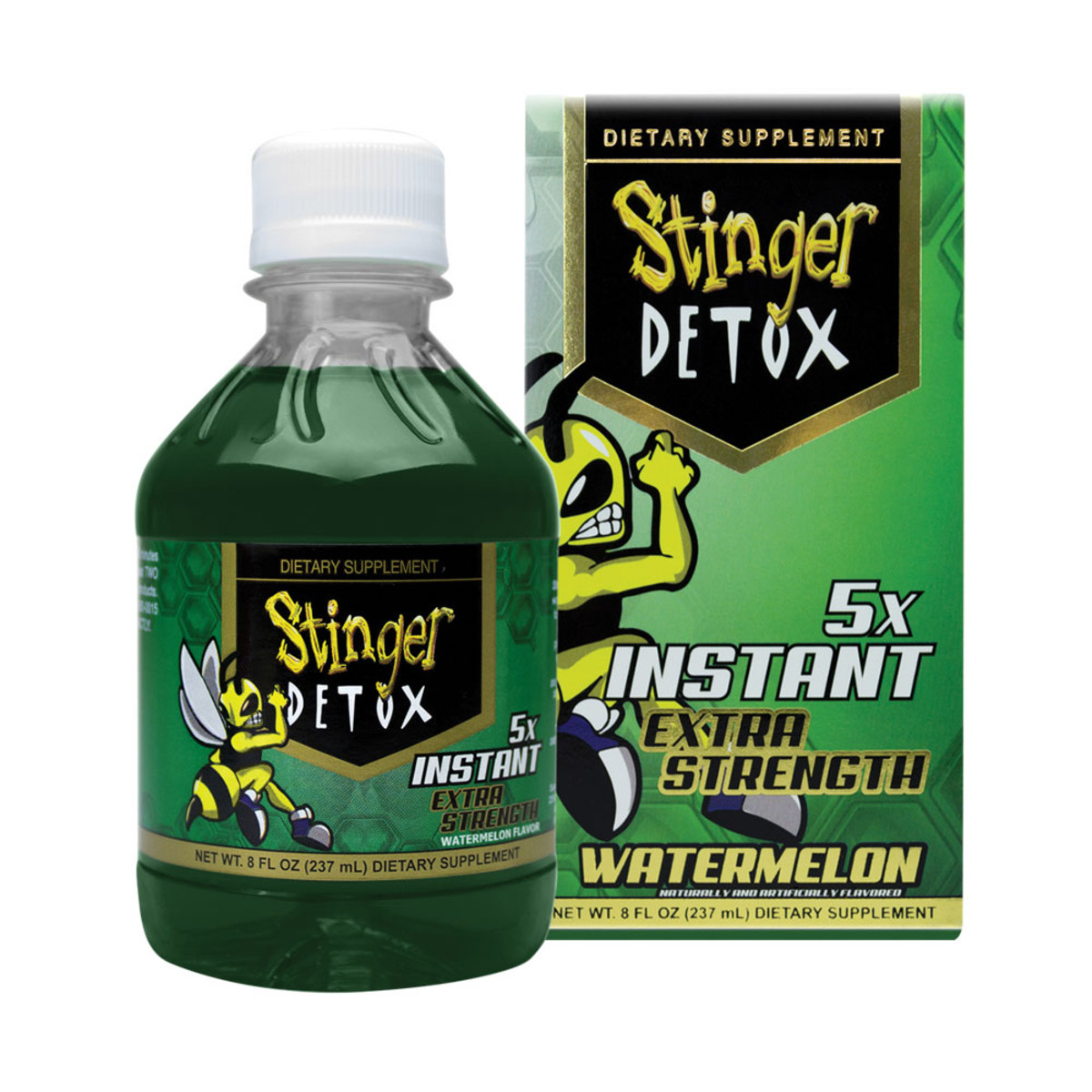 Stinger Instant Detox Liquid Drink 5x Strength Watermelon 8oz – Same Day Detox